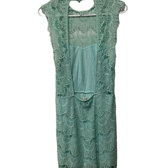 Intimately Free People Daydream Lace Open Back Bodycon Dress Mint Green Medium - Picture 5 of 13